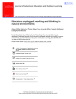 Educators Unplugged: Working and Thinking in Natural Environments